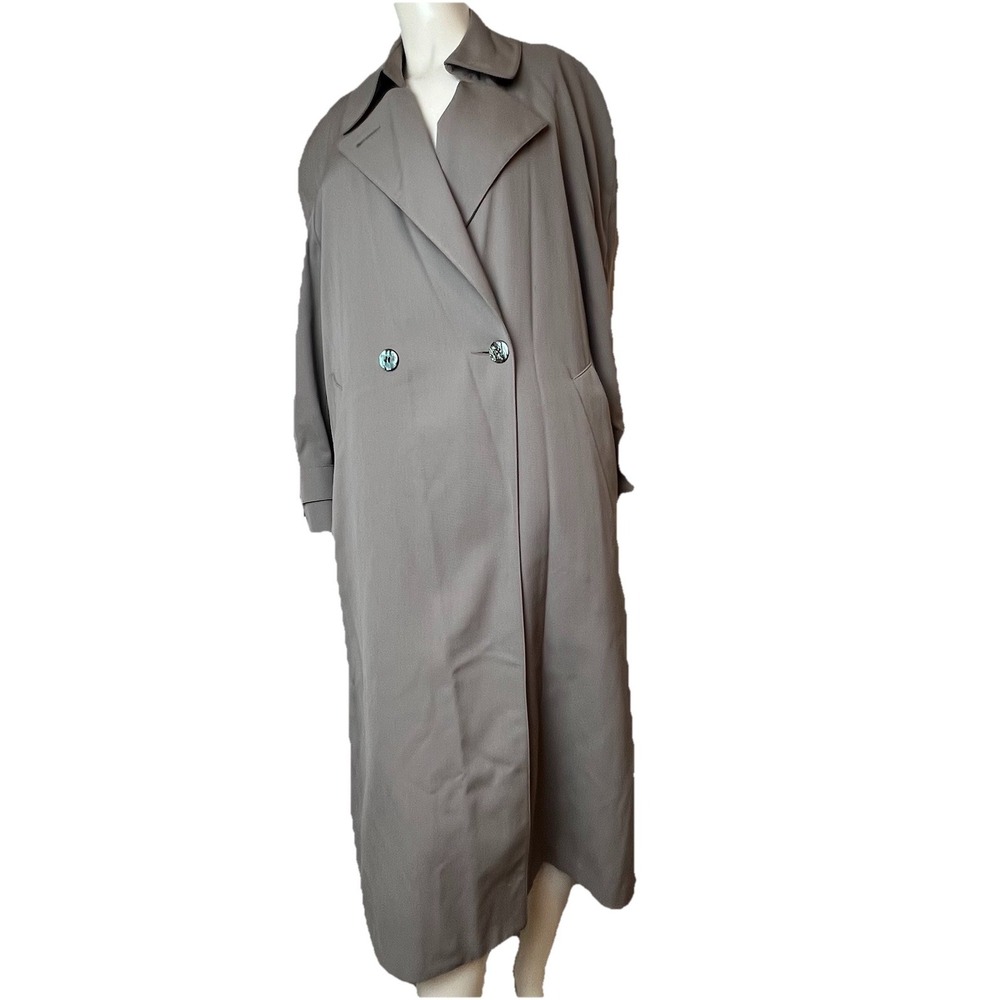 Jones New York Women's Lined Khaki Trench Coat 8P Vintage‎ (2/96) Damaged